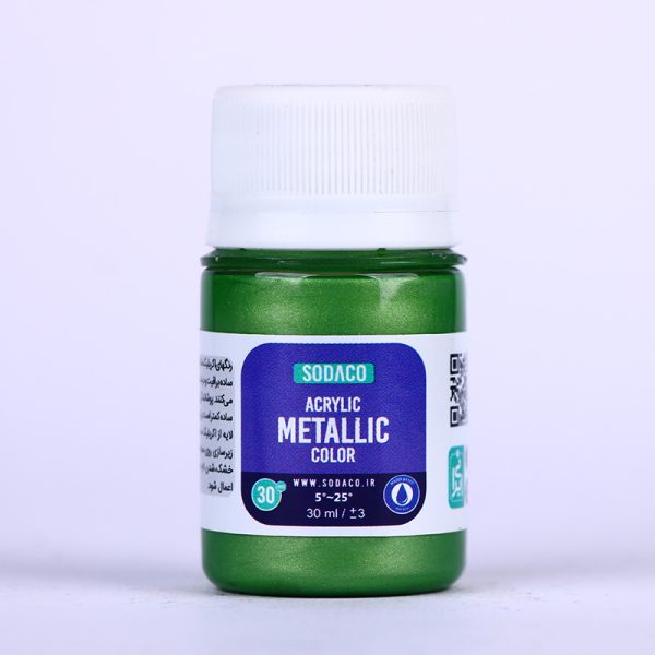 رنگ اکریلیک متالیک سبز سوداکو - 30 میل
