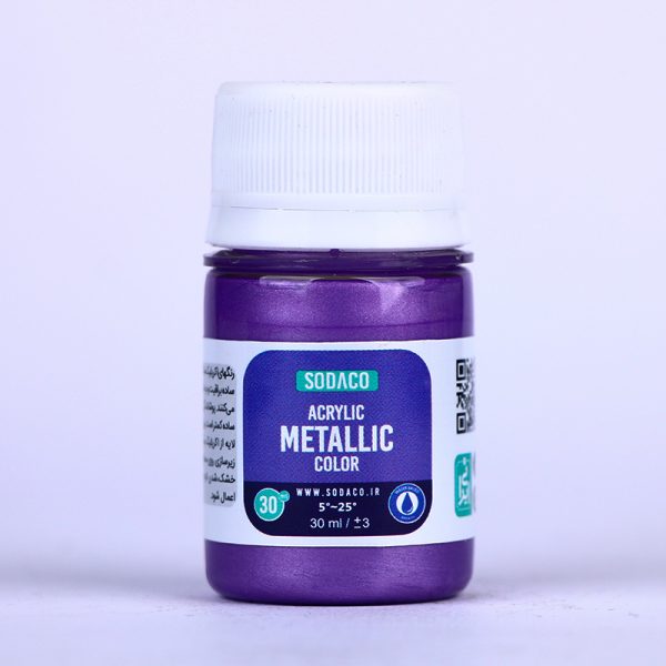 رنگ اکریلیک متالیک بنفش سوداکو - 30 میل