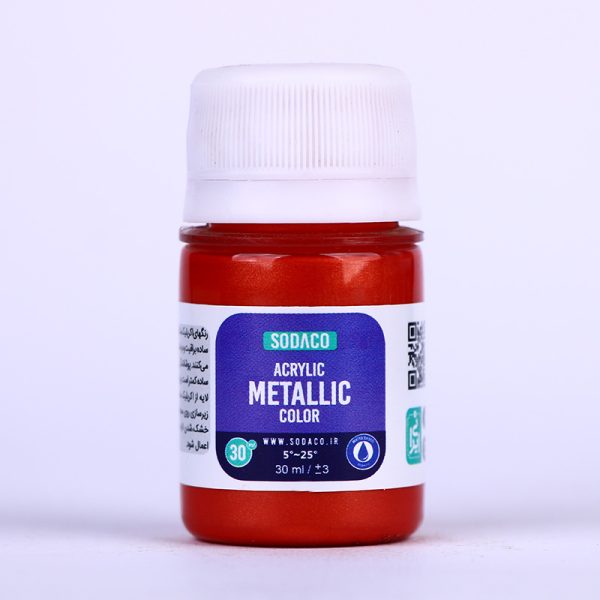 رنگ اکریلیک متالیک قرمز سوداکو - 30 میل