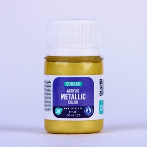 رنگ اکریلیک متالیک زرد سوداکو - 30 میل