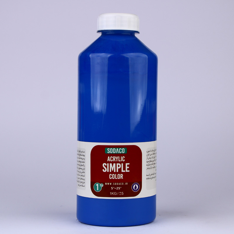 رنگ اکریلیک ساده آبی سرولین سوداکو - 1000 میل