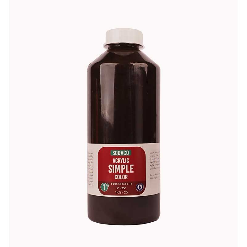 acrylic-simple-color-1000ml-brown-rubanghermez رنگ اکریلیک ساده قهوه ای سوداکو - 1000 میل
