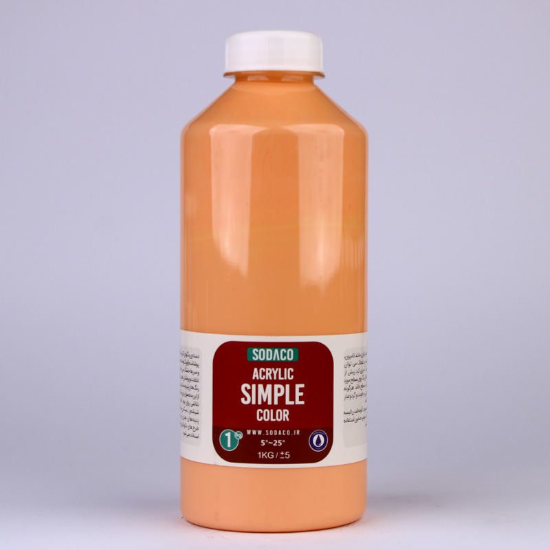 acrylic-simple-color-1000ml-golbehi-rubanghermez رنگ اکریلیک ساده گلبهی سوداکو - 1000 میل