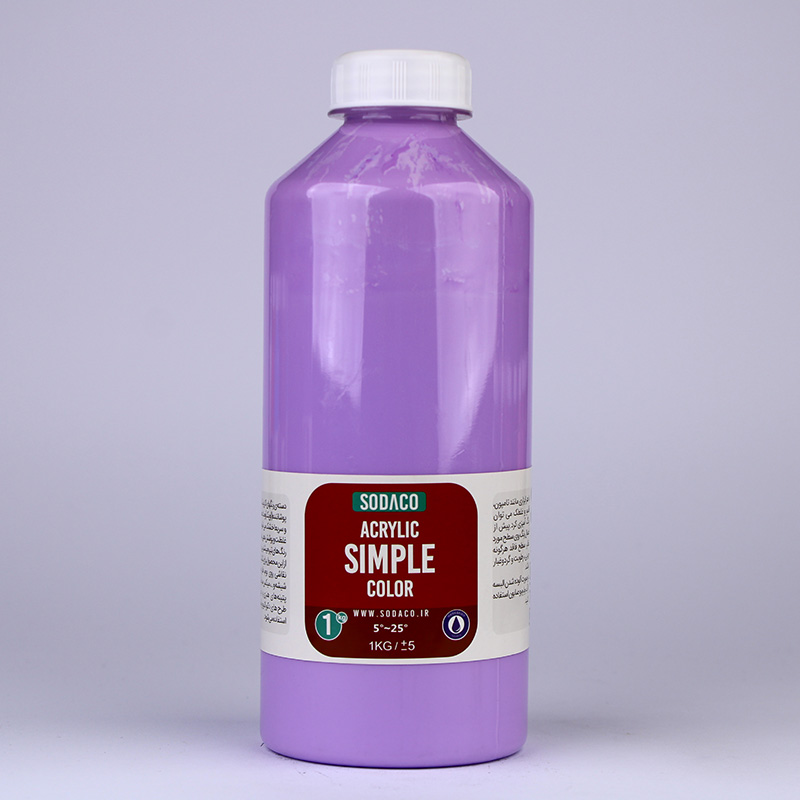 رنگ اکریلیک ساده بنفش روشن سوداکو - 1000 میل