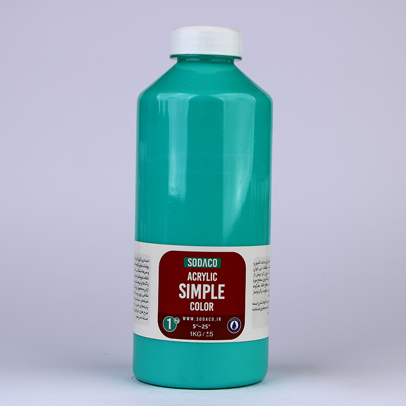 acrylic-simple-color-1000ml-viridin-rubanghermez رنگ اکریلیک ساده ویریدین سوداکو - 1000 میل